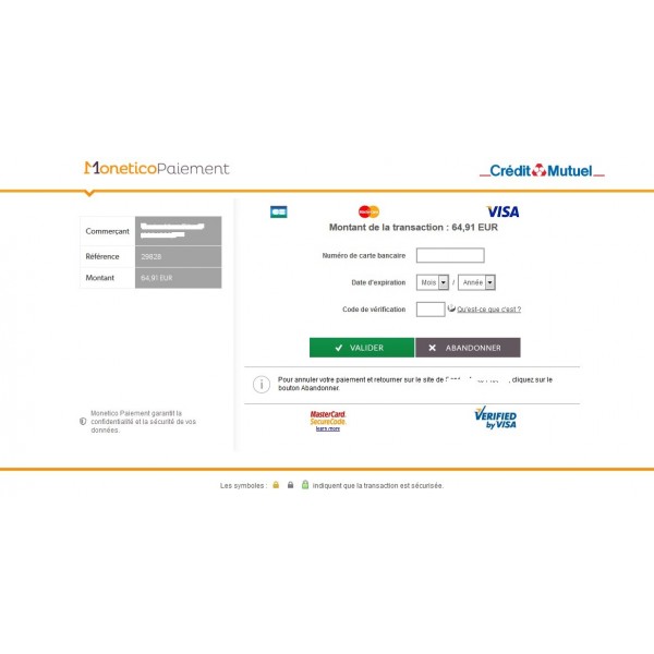 Module Prestashop CMCIC MONETICO banque Credit Mutuel paiement en 3 fois