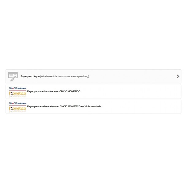 Module Prestashop CMCIC MONETICO banque Credit Mutuel paiement en 3 fois