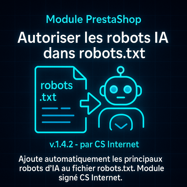 Prestashop autoriser les robots IA